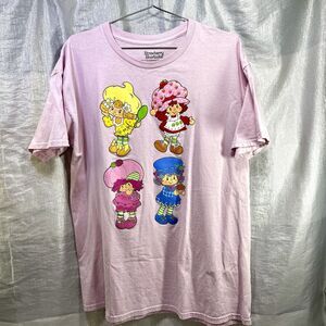 STRAWBERRY SHORTCAKE & FRIENDS LARGE SHORT-SLEEVE PINK T-SHIRT